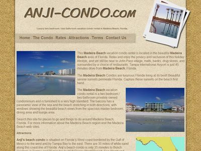 Anji's Condo, Florida. condo - holiday accommodation website