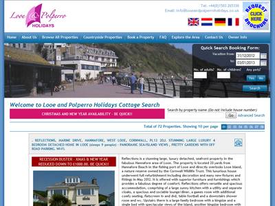 holiday accommodation website