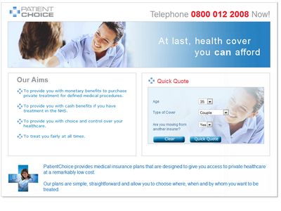 Patient choice insurance website