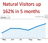 website visitors  up